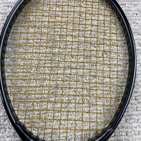 Vintage Slazenger Tennis Racket JELINEK 4 1/2 L Metal Black with Cover Hong Kong - Picture 7 of 13